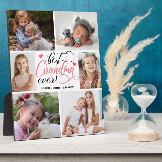 Best Grandma Ever Photo Collage Plaque (Side)