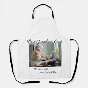 Best Grandma ever photo collage we love you name Apron
