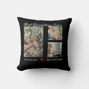 Best Grandma ever photo collage we love you name Cushion