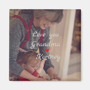 Best Grandma ever photo collage we love you name Magnet