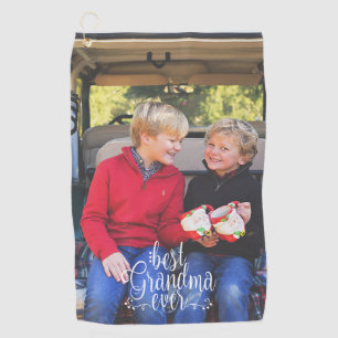 Best Grandma Ever Photo Golf Towel