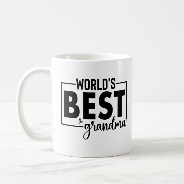 Best Grandma Ever | Photo Grandparents Day Coffee Mug (Left)