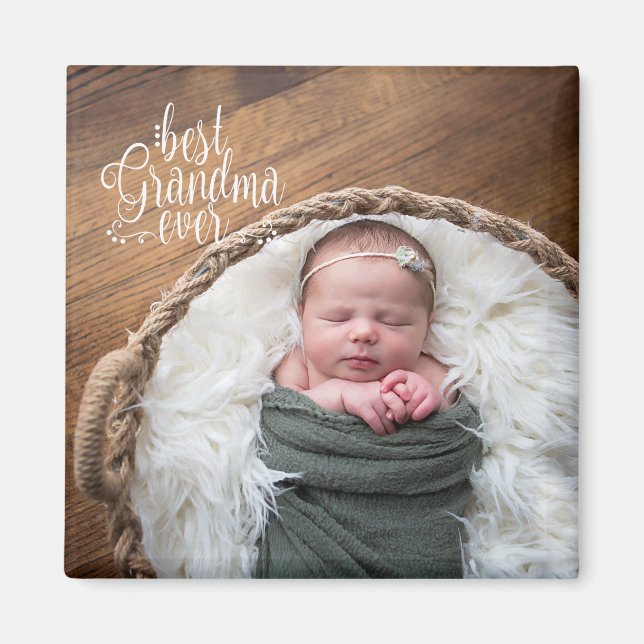 Best Grandma Ever Photo Magnet (Front)