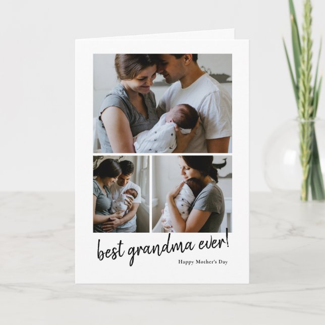best grandma ever photo Mother's Day card (Front)