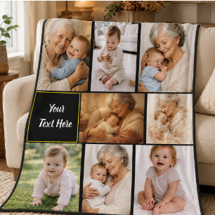Best Grandma Ever Photo Personalised Grandparent Fleece Blanket