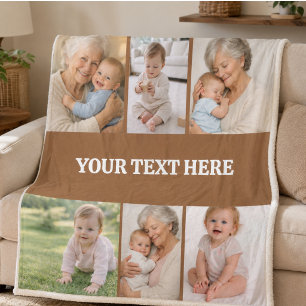 Best Grandma Ever Photo Personalised Grandparent Fleece Blanket