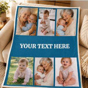 Best Grandma Ever Photo Personalised Grandparent Fleece Blanket