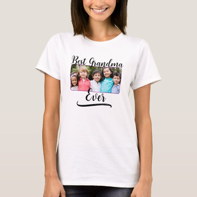 Best Grandma Ever Photo T-Shirt (Front)
