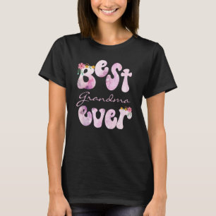 Best Grandma Ever Pink Retro T-Shirt