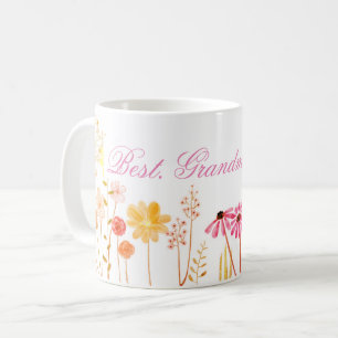 Best Grandma Ever Pink Wildflowers Coffee Mug