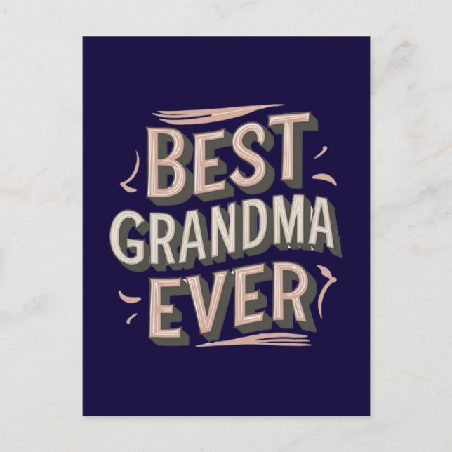 Best grandma ever postcard (Front)