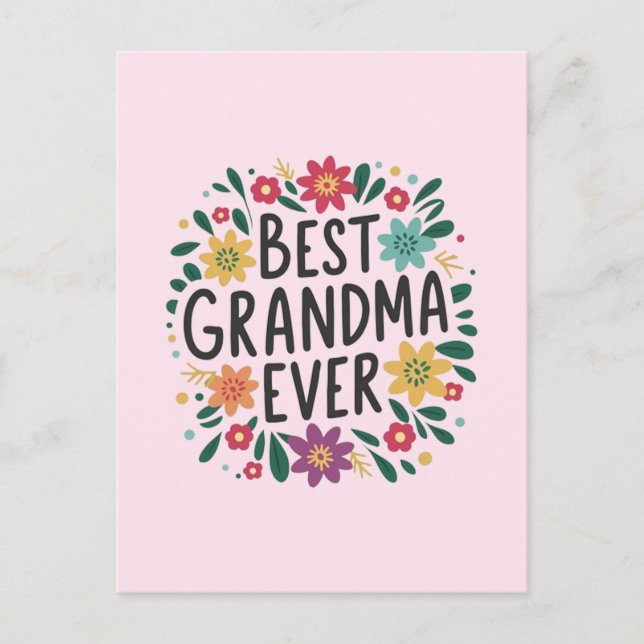 Best grandma ever postcard (Front)