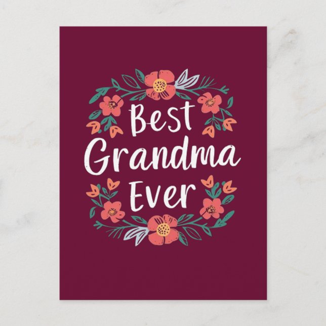 Best grandma ever postcard (Front)