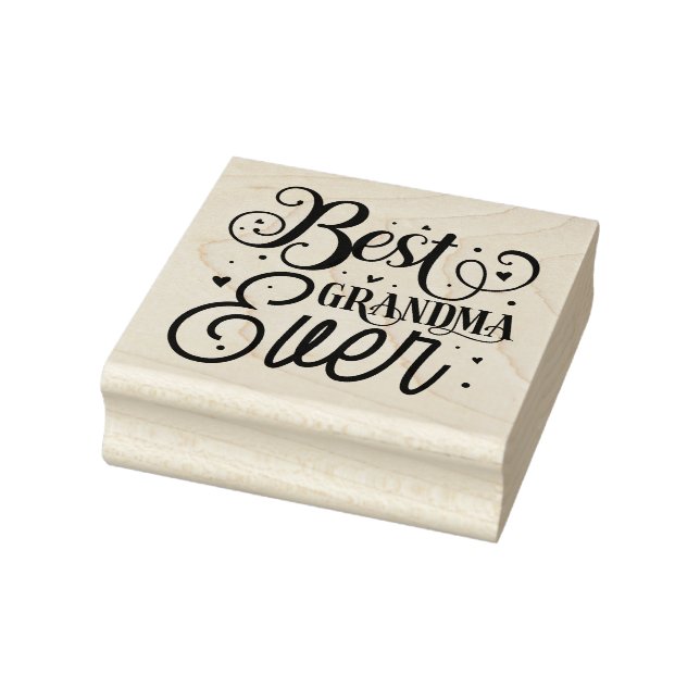 Best Grandma Ever Rubber Stamp (Stamp)