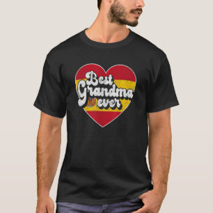 Best Grandma Ever Spain Flag Spanish Grandma T-Shirt