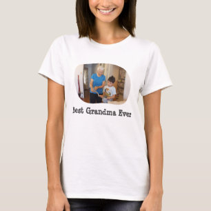 Best Grandma Ever upload your horizontal photo T-Shirt