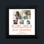 Best Grandma Flowers 5 Photo Collage Keepsake Gift Box<br><div class="desc">Cute Pink Best Grandma Flowers 5 Photo Collage Keepsake gift box. Hand-drawn flowers in beautiful spring colours and 5 photos. Create your own personalised gift box for a grandmother for Mother`s Day,  a birthday or Christmas and add your names and photos.</div>