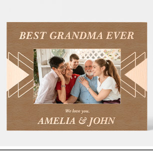 Best grandma Geometric Custom Wood Picture Frames