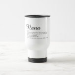 Best Grandma, Grandmother Definition Script Travel Mug<br><div class="desc">Personalise for your special Grandma, Grandmother, Granny, Nan, Nanny or Abuela to create a unique gift for birthdays, Christmas, mother's day, baby showers, or any day you want to show how much she means to you. A perfect way to show her how amazing she is every day. Designed by Thisisnotme©...</div>