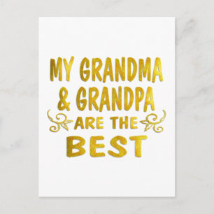 Best Grandma & Grandpa Postcard