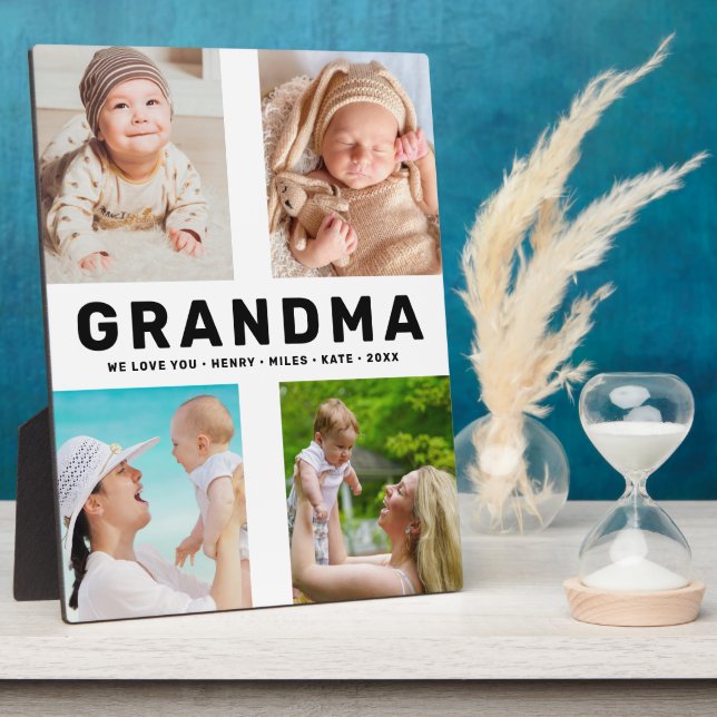 Best Grandma – Grandparent's Day" 6-photo Plaque (Side)
