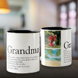 Best Grandma, Granny Definition 4 Photo Collage Two-Tone Coffee Mug<br><div class="desc">Personalize the text and 4 photos to create a unique keepsake for your special Grandma, Grandmother, Granny, Nan, Nanny or Abuela to create a unique gift for birthdays, Christmas, mother's day or any day you want to show how much she means to you. A perfect way to show her how...</div>