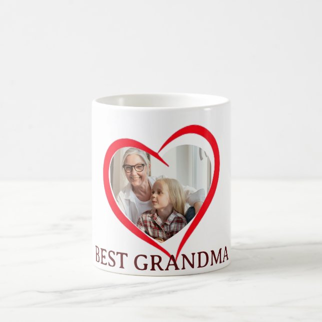 Best Grandma Personalized Own Photo Mug (Center)