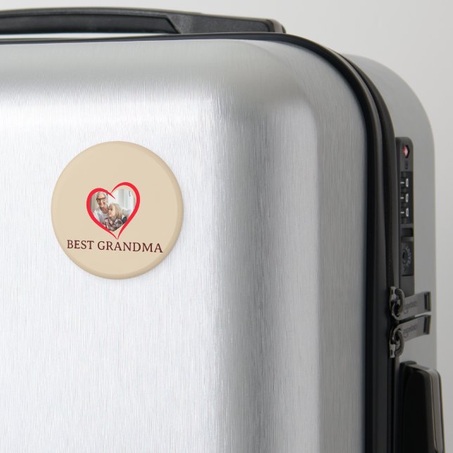 Best Grandma Personalized Unique Magnet Gift (In Situ (Luggage))