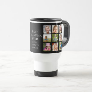 Best Grandma Photo Collage Travel Mug