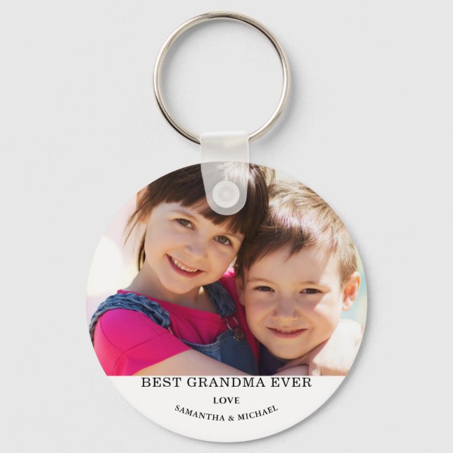 Best Grandma Photo  Key Ring (Front)