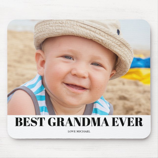 Best Grandma Photo Mouse Mat (Front)