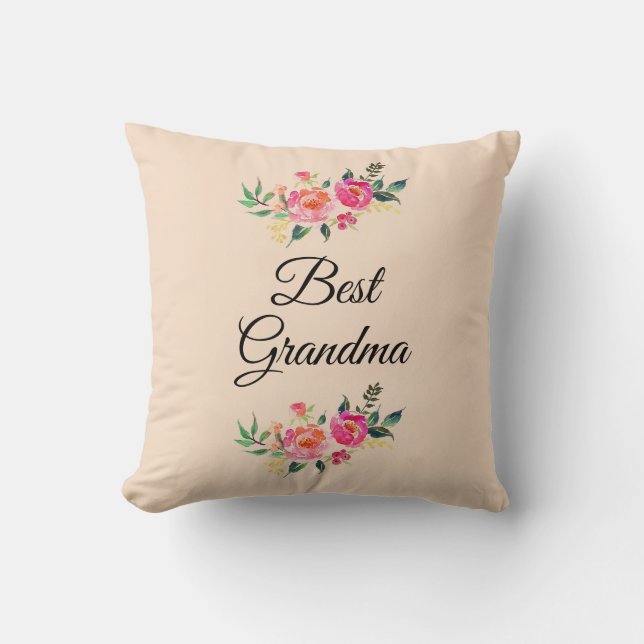Best Grandma throw pillow (Front)