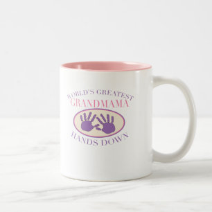 Best Grandmama Hands Down T-shirt Two-Tone Coffee Mug