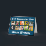 Best Grandmother Birthday Photo Collage Template<br><div class="desc">Customize this best grandmother photo collage birthday greeting card design to celebrate with your favorite grandparent. A wonderful gift to make her smile on her special day! The design features a selection of instagram style square photos. Add your own message inside the card. Add ten of your favorite photos using...</div>