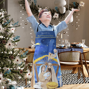 Best Grandmother Ever Christmas Nativity Apron
