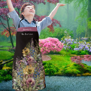 Best Grandmother Ever Floral Flower Angel Apron