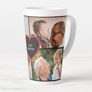 Best Grandpa 4 Photo  Latte Mug