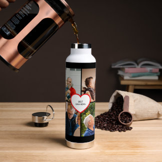 Best Grandpa 4 Photo  Water Bottle
