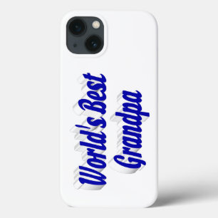Best Grandpa blue text iPhone 13 Case