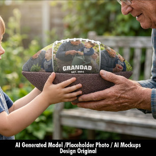 Best Grandpa Bold Photo Collage American Football