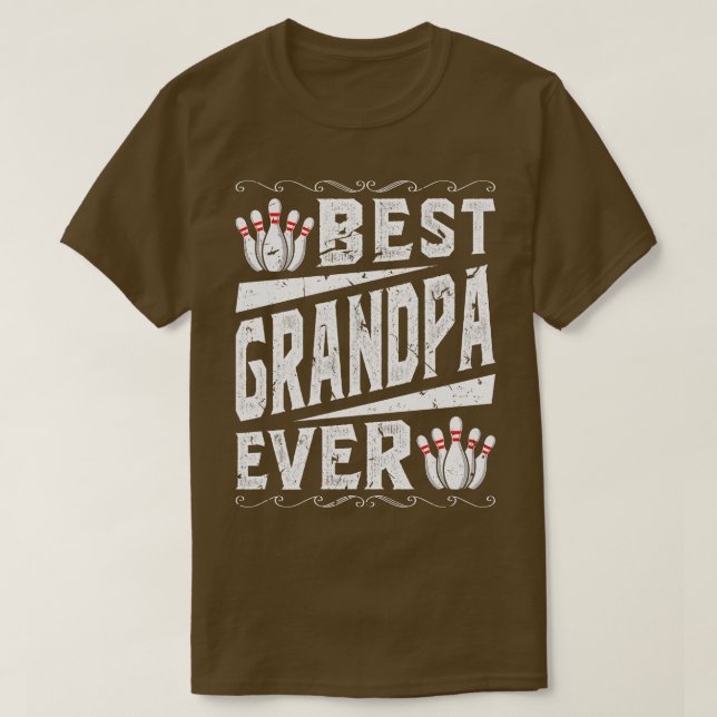 Best Grandpa Bowling T-Shirt (Design Front)