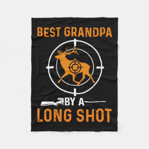 Best Grandpa By A Long Shot Deer Hunting For Hunte Fleece Blanket