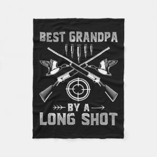 Best Grandpa By A Long Shot - Men Deer Hunting Gra Fleece Blanket