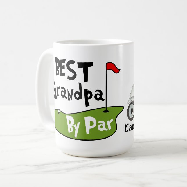Best Grandpa by Par Coffee Mug (Front Left)