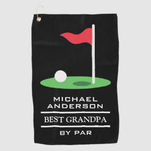 Best Grandpa By Par Custom Name Golf Towel