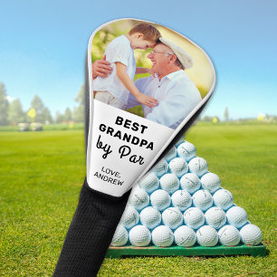 Best Grandpa By Par Custom Photo Fathers Day Golf Head Cover