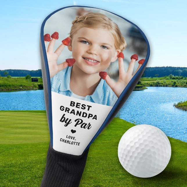 Best GRANDPA By Par - Custom Photo - Father's Day Golf Head Cover (Creator Uploaded)