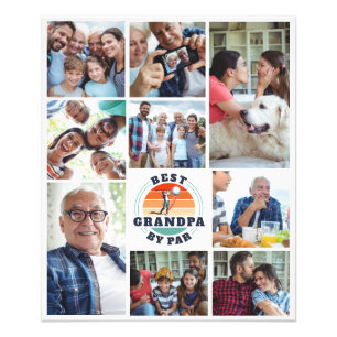 Best Grandpa By Par Family Photo Collage Golf