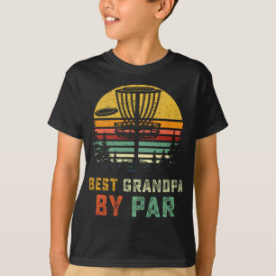 Best Grandpa By Par Fathers Day Frisbee Disc Golf T-Shirt