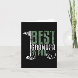 Best Grandpa By Par Father's Day Golf Grandad Golf Card